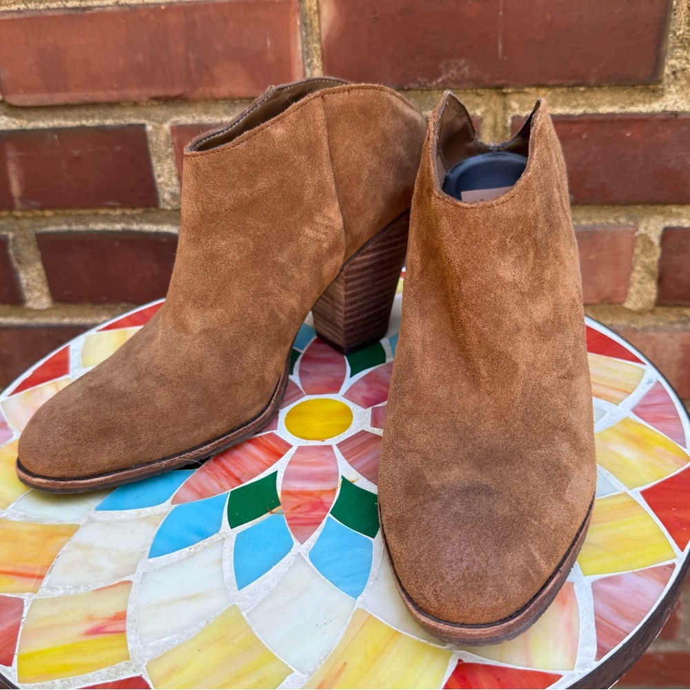 Dolce Vita Brown Suede Mule Booties